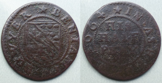 Ashford, Benjamin Bowyer 1664 halfpenny